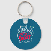 First Of All I'm A Delight Roaring Black Cat Funny Sleutelhanger (Voorkant)