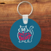 First Of All I'm A Delight Roaring Black Cat Funny Sleutelhanger (Voorkant)