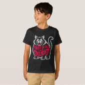 First Of All I'm A Delight Roaring Black Cat Funny T-shirt (Voorkant volledig)