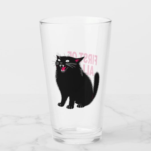 First Of All I'm A Delight Roaring Black Cat Glas (Achterkant)