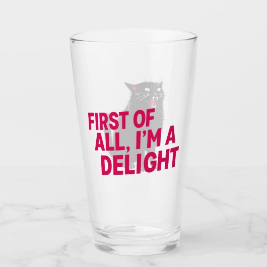 First Of All I'm A Delight Roaring Black Cat Glas (Voorkant)