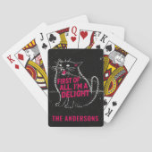 First Of All I'm A Delight Roaring Black Cat Pokerkaarten (Achterkant)