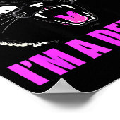 First Of All I'm A Delight Roaring Black Cat Quote Poster (Hoek)