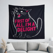 First Of All I'm A Delight Roaring Black Cat Wandkleed
