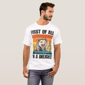 First Of All I'm A Delight Sarcastic Angry Opossum T-shirt (Voorkant volledig)