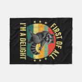 First Of All, I'm A Delight Sarcastic Raccoon Tras Fleece Deken (Voorkant (Horizontaal))