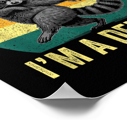 First Of All, I'm A Delight Sarcastic Raccoon Tras Poster (Hoek)