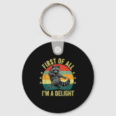 First Of All, I'm A Delight Sarcastic Raccoon Tras Sleutelhanger (Voorkant)