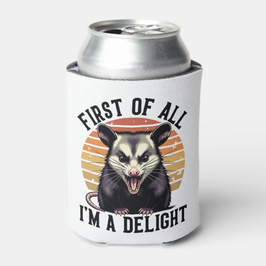 First of All I'm A Delight – Witty Opossum Blikjeskoeler (Blikje Voorkant)