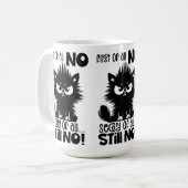 First Of All, No Funny Cat Lover Gift Koffiemok (Voorkant links)