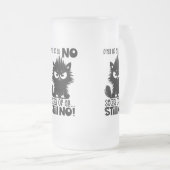 First Of All, No Funny Cat Lover Gift  Matglas Bierpul (Voorkant rechts)