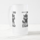 First Of All, No Funny Cat Lover Gift  Matglas Bierpul (Voorkant links)