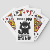 First Of All, No Funny Cat Lover Gift  Pokerkaarten (Achterkant)