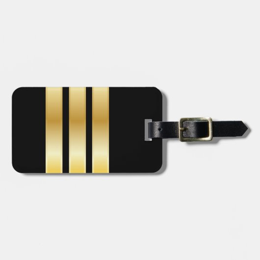 First Officer Pilot Uniform Fun Bagagelabel (Voorkant horizontaal)