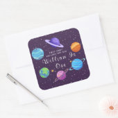 First Orbit Around the Sun Space Birthday Sticker  (Envelop)
