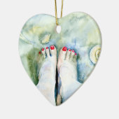 First Pedicure Keramisch Ornament (Links)