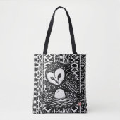 FIRST PEEP • StillWood • Barn Owl Tote Bag (Voorkant)