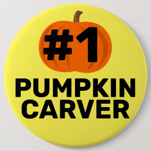 First Place Pumpkin Carver Award Button