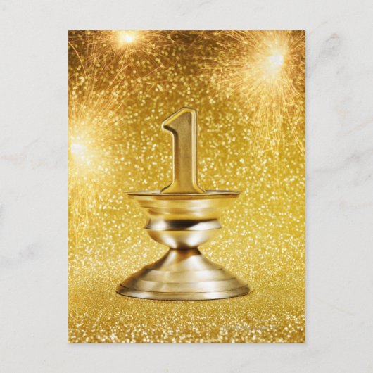 First Place Trophy Briefkaart (Voorkant)