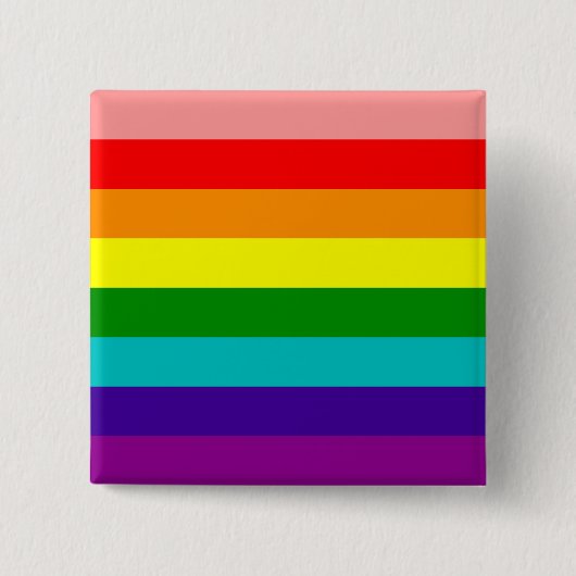 First Rainbow Gay Pride Flag Button (Voorkant)