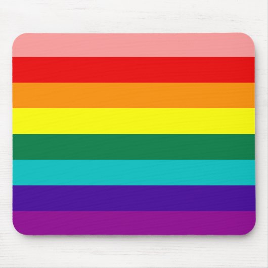 First Rainbow Gay Pride Flag Mousepad Muismat (Voorkant)