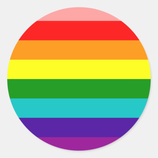 First Rainbow Gay Pride Flag Sticker (Voorkant)
