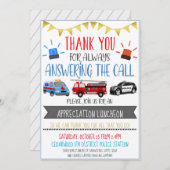 First Responder Appreciation Event Invite Kaart (Voorkant / Achterkant)