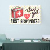 First Responder Bedankt| Eerste hulp bij coronavir Spandoek (Beurs)