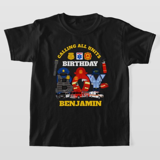 First Responder Birthday Boy | Noodsituatie T-shirt (Laagn)