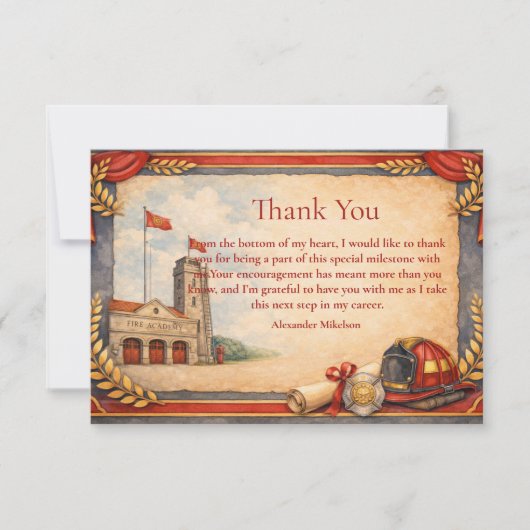 First Responder Graduation Celebration Bedankkaart (Voorkant)