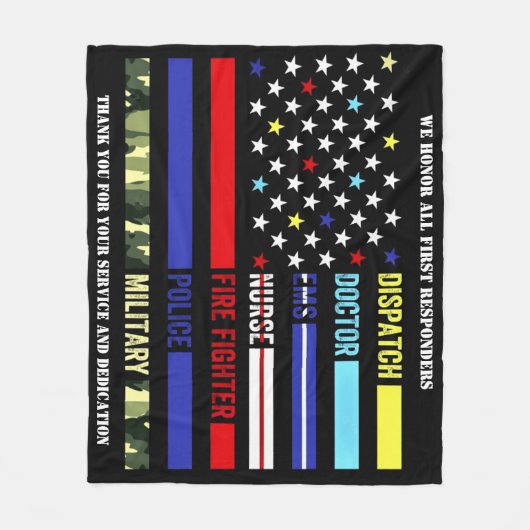 First Responders Fleece Deken (Voorkant)