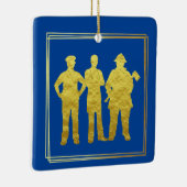 First Responders Golden Silhouette Xmas Ornament (Rechts)