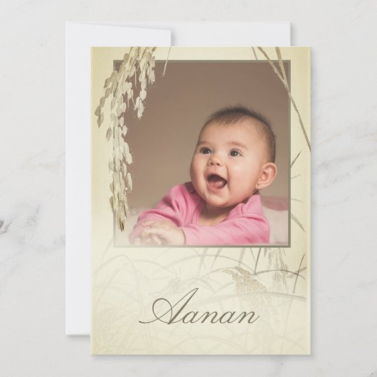 First Rice Ceremony Rice Plant Gold Kaart (Voorkant)