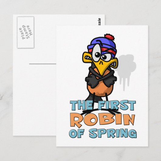 First Robin Briefkaart (Voorkant / Achterkant)