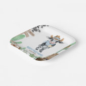 First Rodeo 1st Birthday Baby Cow Papieren Bordje (Gebogen)