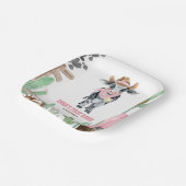 First Rodeo 1st Birthday Baby Cow Papieren Bordje (Gebogen)