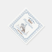 First Rodeo 1st Birthday Blue Western Servet (Hoek)