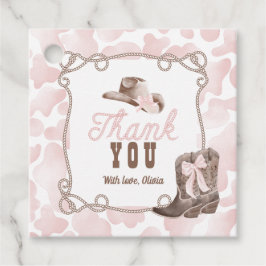 First Rodeo 1st Birthday Dusty Pink Bedankjes Labels