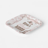 First Rodeo 1st Birthday Dusty Pink Papieren Bordje (Gebogen)