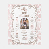 First Rodeo 1st Birthday Milestone Sign  Fleece Deken (Voorkant)