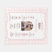 First Rodeo 1st Birthday Milestone Western Sign  Fleece Deken (Voorkant (Horizontaal))