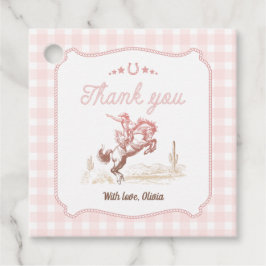 First Rodeo 1st Birthday Pink Western Bedankjes Labels