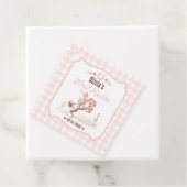 First Rodeo 1st Birthday Pink Western Bedankjes Labels (In situ)