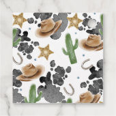 First Rodeo 1st Birthday Rustic Wild West Bedankjes Labels (Achterkant)