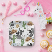 First Rodeo 1st Birthday Rustic Wild West Papieren Bordje (Feest)