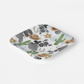 First Rodeo 1st Birthday Rustic Wild West Papieren Bordje (Gebogen)