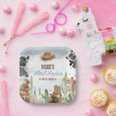 First Rodeo 1st Birthday Rustic Wild West Papieren Bordje (Feest)