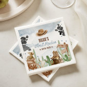 First Rodeo 1st Birthday Rustic Wild West Servet