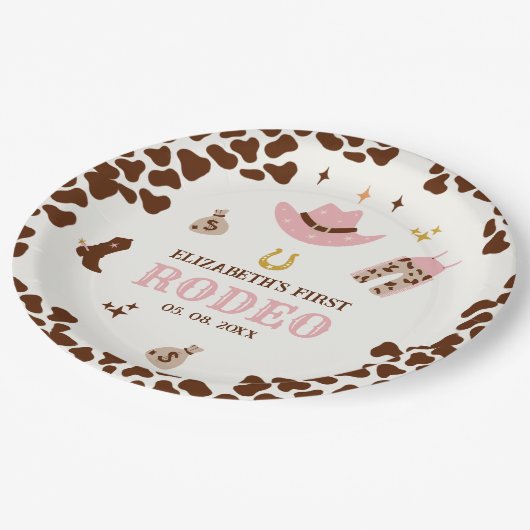 First Rodeo Birthday Girl, Fun Cowgirl Papieren Bordje (Gekanteld)