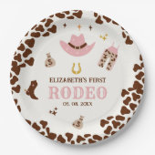 First Rodeo Birthday Girl, Fun Cowgirl Papieren Bordje (Voorkant)